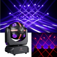 Projecteur de scène LED RGBW 8x10W Magic Ball Beam Strobe Laser 3-en-1 à tête mobile rotative infinie DMX512 pour DJ, soirées, KTV, discothèques