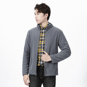 Veste <span class=keywords><strong>polaire</strong></span> unisexe de haute qualité, décontractée, à col montant, respirante, coupe-vent, avec poche zippée, pour l'extérieur - Product Image 2