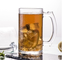 Chopes à bière lourdes, chopes en verre de 16 oz avec poignée, verres à bière de 500 ml, verres à boire pour la bière