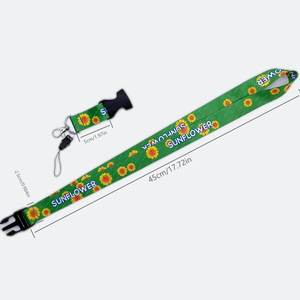 Nouvelle mode personnalisée médecin ICU équation tournesol porte-carte d'identité lanière Mobile boucle détachable lanière en polyester - Product Image 3