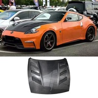 Capot avant en fibre de carbone pour Nissan 370Z Z34 2009-2019, nouveau capot avant, capot ventilé, kit carrosserie