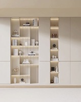 Bibliothèque ouverte, armoire à étagères ouvertes sur mesure, bibliothèque de rangement moderne pour salon et bureau