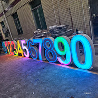 Enseigne lumineuse LED 3D personnalisée pour extérieur, lettres colorées rétroéclairées, enseigne commerciale pour devanture de magasin, éclairage électronique coloré