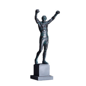 Resina <span class=keywords><strong>Rocky</strong></span> <span class=keywords><strong>Balboa</strong></span> escultura 12 pulgadas boxeador estatua de boxeo trofeos - Product Image 1