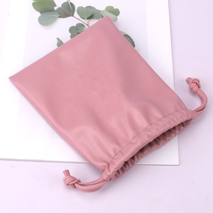 Sac de rangement en cuir PU imperméable pour téléphone portable, écouteurs et lunettes, pochette en cuir de luxe avec cordon de serrage - Product Image 5