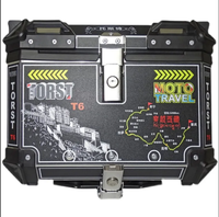 Top Case Moto Étanche en Alliage d'Aluminium 45L avec Design Élégant