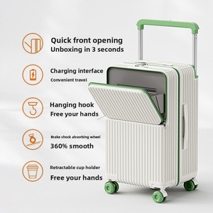 Nouvelle Valise <span class=keywords><strong>à</strong></span> Roulettes Grande Capacité en Néoprène 2025 avec Poignée Large, Ouverture Frontale et Serrure <span class=keywords><strong>à</strong></span> Code – Unisexe - Product Image 4