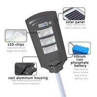 Lampe solaire murale à détecteur de mouvement 50W 100W 150W, lampe de rue LED extérieure, IP65 étanche, pour éclairage de sécurité