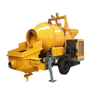 Pompe à béton compacte HangKangCM avec mélangeur intégré, convoyeur et décharge hydraulique entièrement automatique pour structures secondaires horizontales - Product Image 1