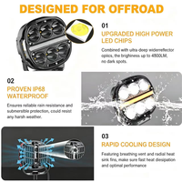 Projecteur LED haute puissance YUANDA de 4,5 pouces avec puce LED DRL 12V pour voiture, tout-terrain, éclairage de travail à haute intensité