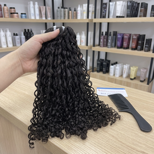 Produit phare : Cheveux humains vietnamiens SDD, tissage bouclé Steam Pixie, noir de jais - Product Image 2