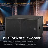 Cabinet Subwoofer Professionale Doppio da 18 Pollici 1200W RMS/4800W Picco 4 Ohm Alta Sensibilità 100dB PA Bass per Audio Live