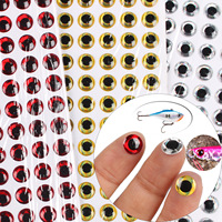 OEM Angelköder-Augen Holographisch 3D 3mm-16mm Simulierte Fliegenfischen-Minnow Künstliche Fisch-Augen DIY Angelzubehör