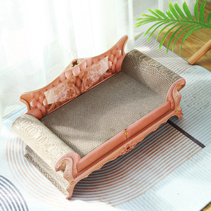 Wholesale Luxury Cat <strong>Scratcher</strong> Sofa Recycled Corrugated Cardboard Design Thick Scratch Pad Bed Multi-functional Cat <strong>Lounge</strong> - Product Image 4
