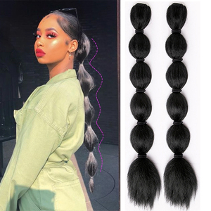 Extensión de coletero Afro rizado <span class=keywords><strong>con</strong></span> cordón, linterna Africana larga, <span class=keywords><strong>trenzas</strong></span> de Marley <span class=keywords><strong>con</strong></span> burbujas, Clip en el pelo - Product Image 6