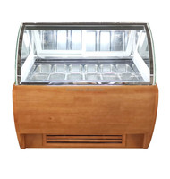 Vitrine Réfrigérée Verticale Populaire pour Crèmes Glacées, Congélateur Vitrine pour Crèmes Glacées et Gelatos, Congélateur Rapide Prix Usine