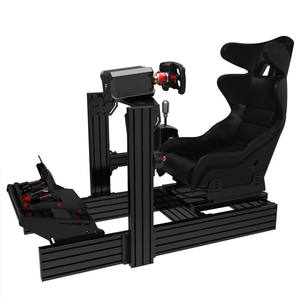 yarış tekerlek standı alüminyum profil çerçeve simülatörü kokpit gerçek büro sandalyesi ile süper sürüş oyun simülatörü kokpit - Product Image 1