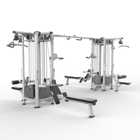 Équipement de musculation commercial de haute qualité, robuste, Jungle 8 stations, unisexe, tout-en-un, croisement de câbles multifonction, poids libre