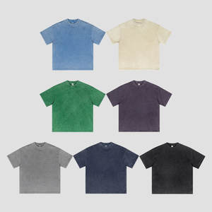 Logotipo personalizado al por mayor de gran tamaño en blanco hombres 100% algodón camiseta impresión Vintage algodón orgánico camisetas lavado ácido camiseta - Product Image 3