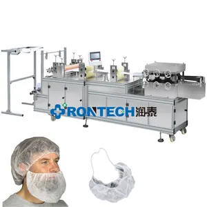 MODEL-HXT Fully Automatic High Speed Disposable NON WOVEN BEARD COVER MAKING MACHINE food process use dust-free beard covers