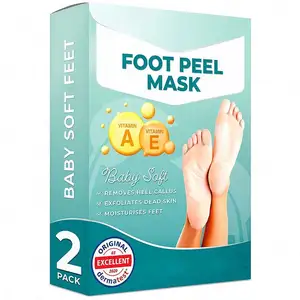 Wholesales Natural Organic Moisturizing for Care Making Your Feet White and Smooth 2 pairs Foot Peel Mask with Peach lavender