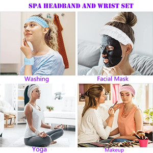 للبيع بالجملة فلانيل طقم معصم منشفة للوجه للعناية بالبشرة سبا مكياج عقال للوجه للنساء - Product Image 5