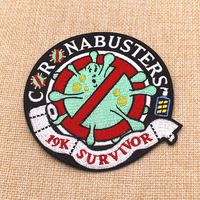 Pesanan Grosir Patch Kain Bordir Custom untuk Seragam Toko Waralaba, Emblem Bisnis Rantai