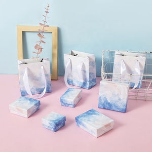 Scatola di cartone rettangolare su misura bianco carta Kraft gioielli regalo cassetto scatola di immagazzinaggio con inserto <span class=keywords><strong>e</strong></span> borsa - Product Image 3