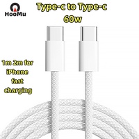 Cable de Datos Tipo-C a Tipo-C de 60W con Carga Rápida de 2A para iPhone 16 Pro Max