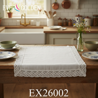 Napperons de table en lin blanc 20x20 pouces EX26002, élégants pour la décoration de mariage rustique ou bohème