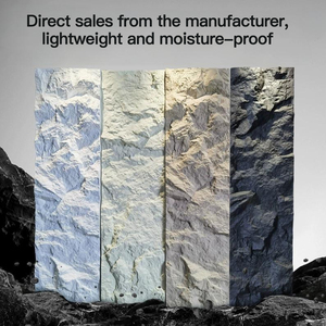 Nhà máy trực tiếp Trọng lượng nhẹ thiết kế hiện đại PU đá Bảng điều chỉnh tường Faux khối trang trí đá cho khách sạn phòng tắm trường ứng dụng - Product Image 2