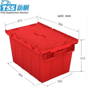 Plastic Storage Container Safety Turnover Plastic Crates Tote Box