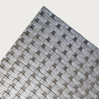 Grille en aluminium tissée à larges rubans pour plafonds commerciaux, écrans de service suspendus, panneaux décoratifs