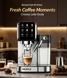 เครื่องชงกาแฟ NEWLE พรีเมียม ระบบสัมผัส IMD แรงดัน 20 บาร์ รองรับหลายแคปซูล ESE Pod และ <span class=keywords><strong>Dolce</strong></span> <span class=keywords><strong>Gusto</strong></span> สำหรับกาแฟเย็นและกาแฟเอสเพรสโซ - Product Image 3