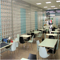 Cloison de bureau avec verre bloc clair