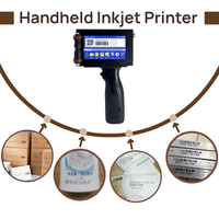 Nouvelle imprimante jet d'encre portable 12,7 mm 25,4 mm 600 dpi 15 ppm alimentée par batterie pour sacs tissés, papier kraft, cartes, séchage rapide, garantie 1 an