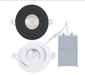 リビングルームモダン回転可能スポットライト9W調整可能CCTジンバルCOB埋め込み式LEDダウンライト