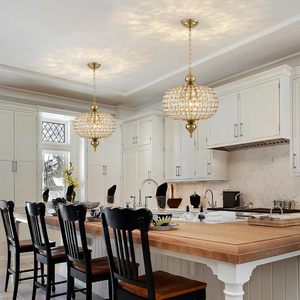 Lustre vintage en cristal doré en forme de <span class=keywords><strong>globe</strong></span> pour entrée, hall, salle à manger, îlot de cuisine, salon, chambre à coucher - Product Image 4