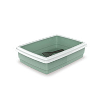 Caja de Arena para Gatos y Accesorios de Calidad Italiana Hechos en Italia, Fáciles de Limpiar, de Plástico
