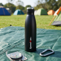 Botella de Agua Aislada de 500 ml con Forma de Cola, Termo con Impresión de Logotipo Personalizado, Botella Termo de Acero Inoxidable de Doble Pared Resistente