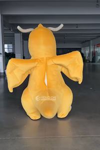 Disfraces Inflables de Mascotas de la Serie Pokémon, Dinosaurio Volador Amarillo de Peluche, 2m/2.6m, Venta Caliente de Fábrica - Product Image 3