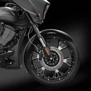 XF2906C398-B שחור 23 "לעטוף קדמי fender מתאים עבור הארלי טיולים כביש גאות 2014-2022 - Product Image 3