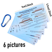 Instrucciones para Atar Nudos de Pesca con Mosca, Guía para Principiantes, Tarjeta de Guía de Nudos de Pesca, Anzuelos, Accesorios para Pesca con Señuelos