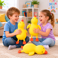 Jouet sensoriel anti-stress extensible en TPR, canard géant jaune, pour enfants et adultes, très populaire