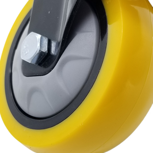 Sanjang मजबूत असर क्षमता नारंगी यूनिवर्सल फ्लैट 4 इंच औद्योगिक ट्रॉली व्हील - Product Image 5