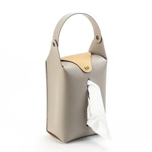 Boîte à mouchoirs en cuir de voiture, porte-mouchoirs en cuir, sac en papier, Logo personnalisé, Rectangle classique, couleur personnalisée - Product Image 2