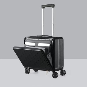 Small Carry-On <b>Suitcase</b> 18-Inch Lightweight Swivel Wheels Unisex Business Travel Zipper Closure Solid Color Expandable - Product Image 2