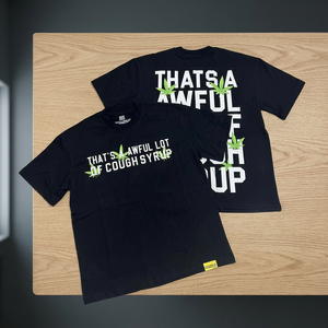 Camiseta Casual de Alta Calidad para Hombre, Estilo Urbano, 100% Algodón, Holgada, Anti-Pilling, con Estampado de Letras de Diseñador: THAT'S AWFUL LOT COUGH SYRUP - Product Image 4