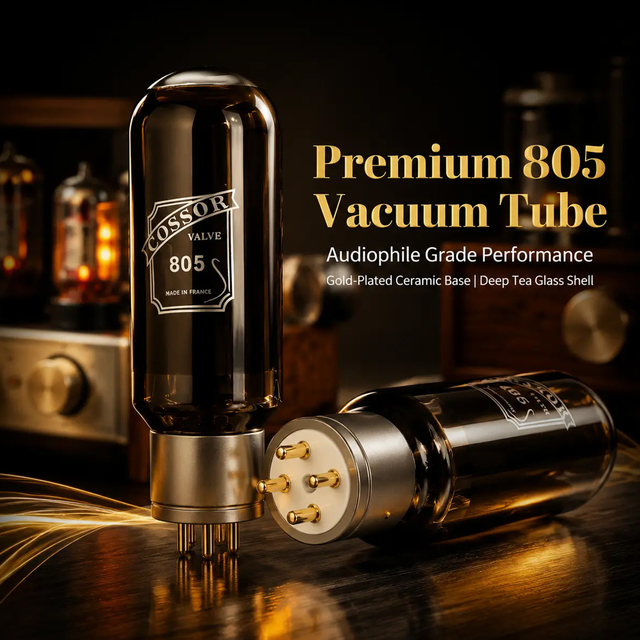 PSVANE COSSOR 805 Vacuum Tube, Carbon-Crystal 2nd Gen Direct-Heated Triode, 4-Pin Gold Base for Class a SET Hi-Fi Amplifier