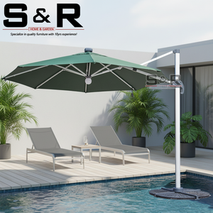 2026 Çok Satan Alüminyum Güneşlik Açık Hava Veranda Büyük Şemsiye Tabanları Su Geçirmez Katlanabilir Oteller Spor Salonları İçin - Product Image 1